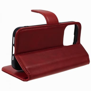 Nordic Covers iPhone 15 Pro Max Etui Essential Leather Poppy Red