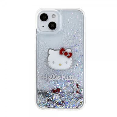 Hello Kitty iPhone 15 Deksel Liquid Glitter Translucent