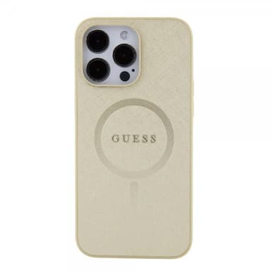 Guess iPhone 15 Pro Max Deksel Saffiano MagSafe Beige