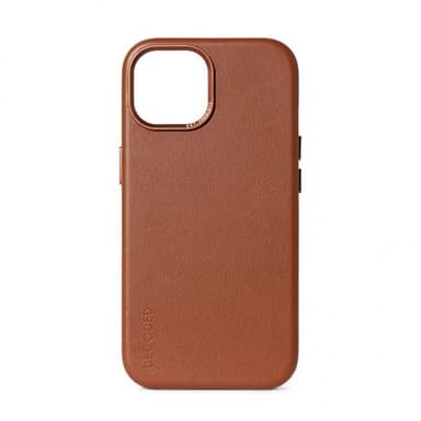 Decoded iPhone 15 Plus Deksel Leather Backcover Tan