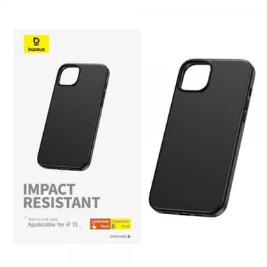 Baseus iPhone 15 Deksel Fauxther Series Svart