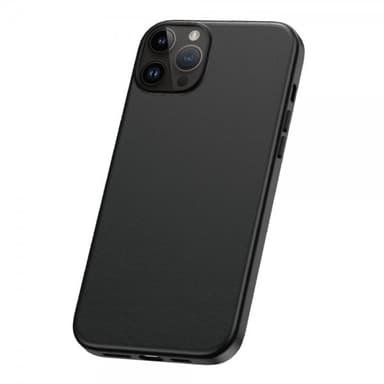 Baseus iPhone 15 Pro Max Deksel Fauxther Series Svart