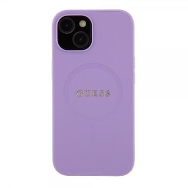 Guess iPhone 15 Deksel Saffiano MagSafe Lilla