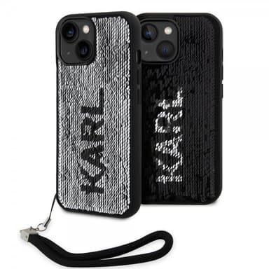 Karl Lagerfeld iPhone 15 Deksel Sequin Svart