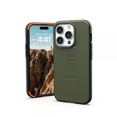 Urban Armor Gear (UAG) iPhone 15 Pro Deksel Civilian MagSafe Olive Drab