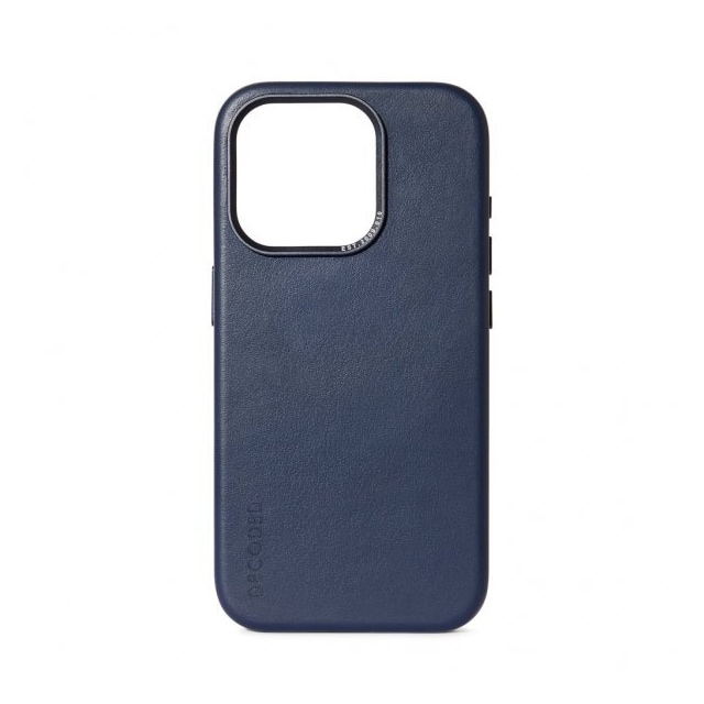 Decoded iPhone 15 Plus Deksel Leather Backcover True Navy