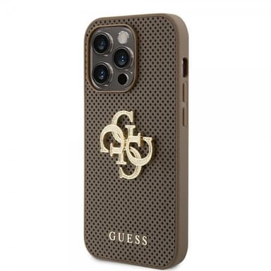Guess iPhone 15 Pro Max Deksel Perforated Glitter Brun