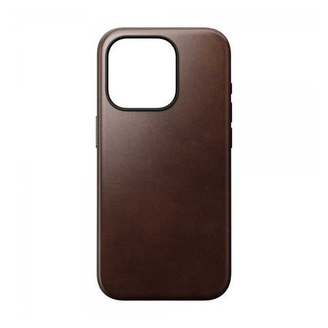 NOMAD iPhone 15 Pro Deksel Modern Leather Case Horween Rustic Brown