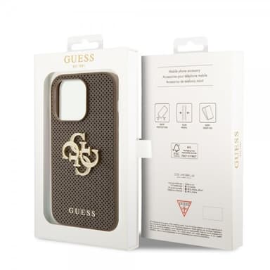 Guess iPhone 15 Pro Max Deksel Perforated Glitter Brun