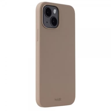 Holdit Silicone iPhone 15 deksel (mochabrun)