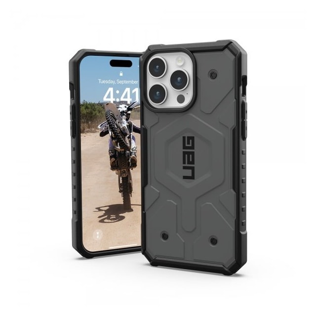 Urban Armor Gear (UAG) iPhone 15 Pro Max Deksel Pathfinder MagSafe Sølv