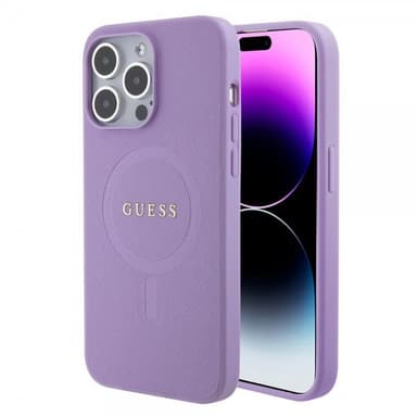 Guess iPhone 15 Pro Max Deksel Saffiano MagSafe Lilla