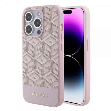 Guess iPhone 15 Pro Max Deksel G Cube MagSafe Rosa
