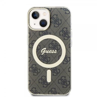 Guess iPhone 15 Deksel 4G Pattern MagSafe Brun