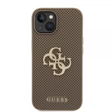 Guess iPhone 15 Deksel Perforated Glitter Brun