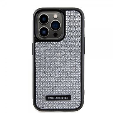 Karl Lagerfeld iPhone 15 Pro Deksel Rhinestone Sølv