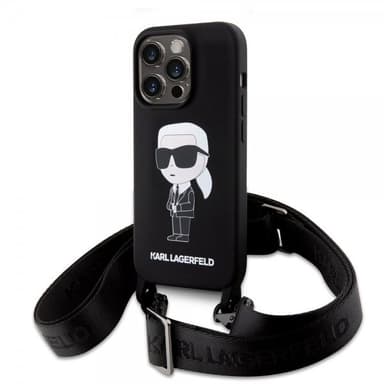 Karl Lagerfeld iPhone 15 Pro Deksel Ikonik Crossbody Svart