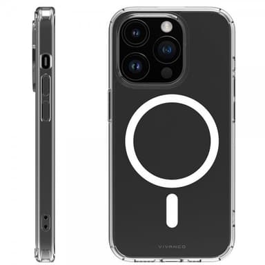 Vivanco iPhone 15 Pro Deksel Mag Steady Transparent