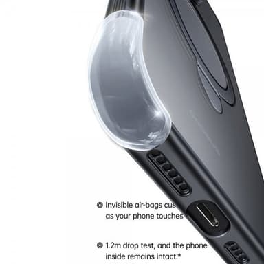 Baseus iPhone 15 Plus Deksel Smart Ring Series MagSafe Svart