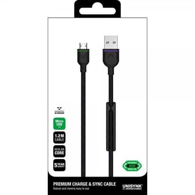 Unisynk USB-A til Micro-USB kabel 1.2 m