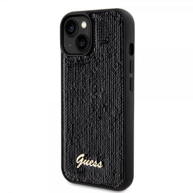 Guess iPhone 15 Deksel Sequin Svart