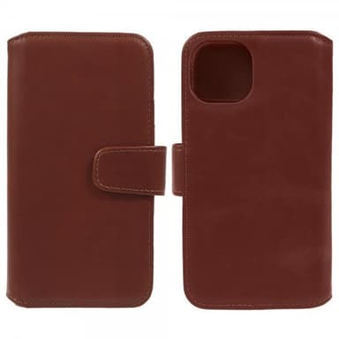Nordic Covers iPhone 15 Plus Etui Essential Leather Maple Brown