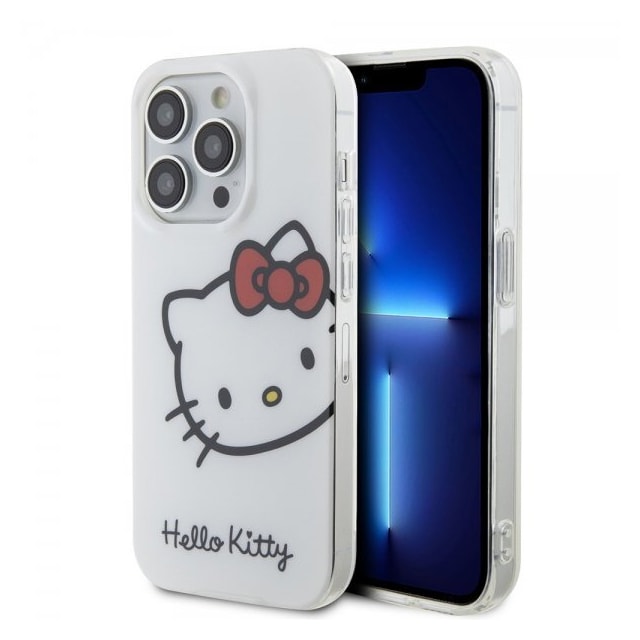 Hello Kitty iPhone 15 Pro Deksel Kitty Logo Hvit