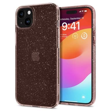 Spigen iPhone 15 Deksel Liquid Crystal Glitter Rose Quartz