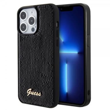 Guess iPhone 15 Pro Deksel Sequin Svart