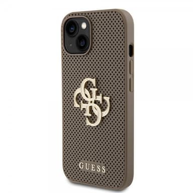 Guess iPhone 15 Deksel Perforated Glitter Brun