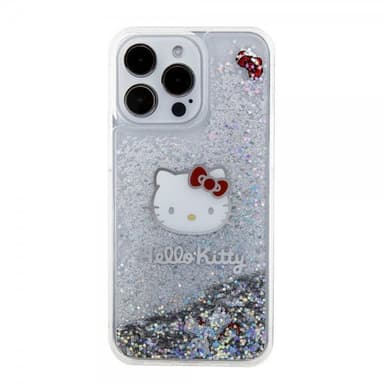 Hello Kitty iPhone 15 Pro Max Deksel Liquid Glitter Translucent