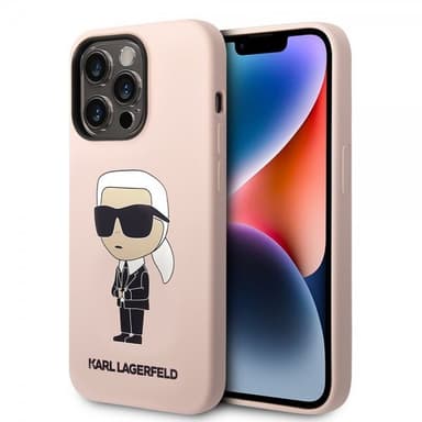 Karl Lagerfeld iPhone 15 Pro Deksel Ikonik NFT Rosa