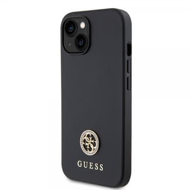 Guess iPhone 15 Deksel Metal Logo Strass Svart