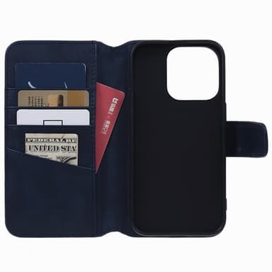 Nordic Covers iPhone 15 Pro Max Etui Essential Leather Heron Blue