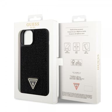 Guess iPhone 15 Deksel Rhinestone Svart