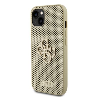 Guess iPhone 15 Deksel Perforated Glitter Gull