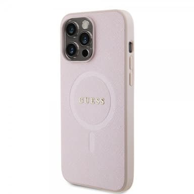 Guess iPhone 15 Pro Max Deksel Saffiano MagSafe Rosa
