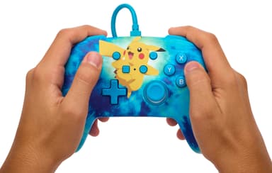 PowerA Nintendo Switch Enhanced USB kablet kontroller TieDye Pikachu
