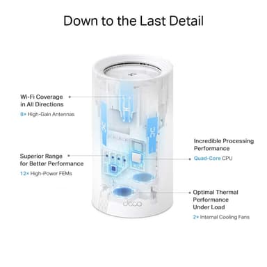 TP-Link Deco BE85 WiFi 7 mesh system (1-pakning)