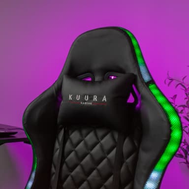 Kuura Gaming Gamingstol med RGB, svart