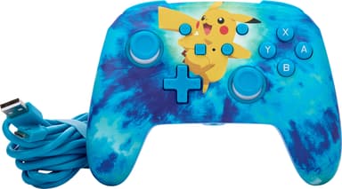 PowerA Nintendo Switch Enhanced USB kablet kontroller TieDye Pikachu