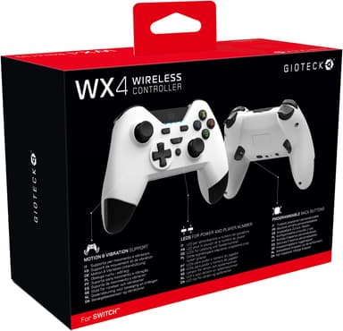 Gioteck WX-4 Nintendo Switch trådløs kontroller (hvit)