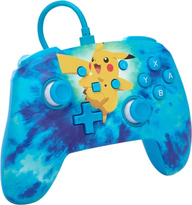 PowerA Nintendo Switch Enhanced USB kablet kontroller TieDye Pikachu