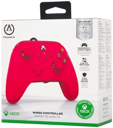 PowerA Xbox USB-C kablet kontroller (rød)