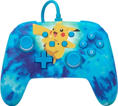 PowerA Nintendo Switch Enhanced USB kablet kontroller TieDye Pikachu