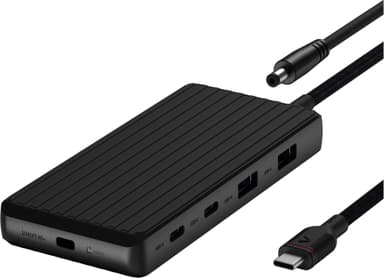 Unisynk 9 port 4K 100W USB-C dokkingstasjon (sort)