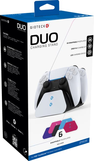 Gioteck Duo PlayStation 5 ladestasjon for kontroller