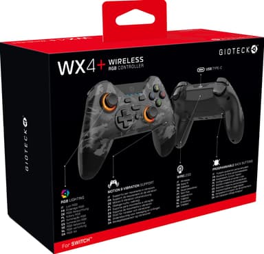Gioteck VX-4 PlayStation 4 USB kablet kontroller (sort)