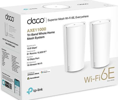 TP-Link Deco XE200 AXE11000 mesh WiFi system (2-pakning)