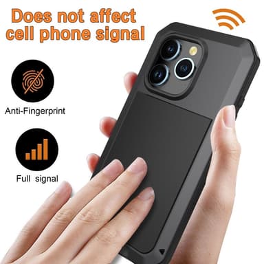 iPhone 15 Pro Heavy Duty Robust Hybrid-deksel+Herdet Glass